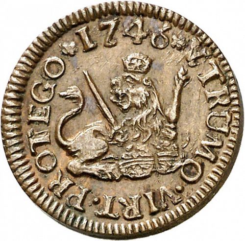 1 Maravedí Reverse Image minted in SPAIN in 1746 (1746-59  -  FERNANDO VI)  - The Coin Database