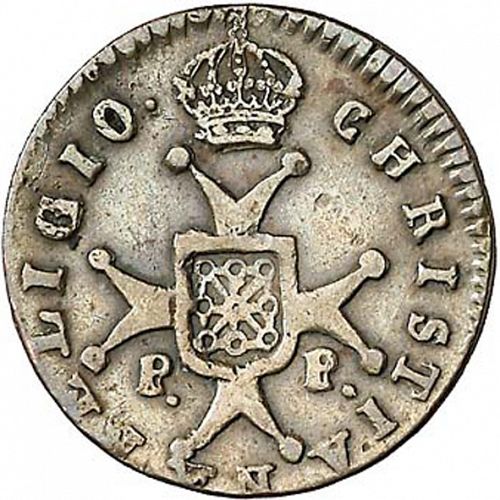 1 Maravedí Reverse Image minted in SPAIN in 1820 (1808-33  -  FERNANDO VII)  - The Coin Database