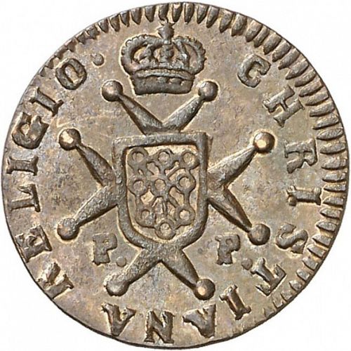 1 Maravedí Reverse Image minted in SPAIN in 1825 (1808-33  -  FERNANDO VII)  - The Coin Database
