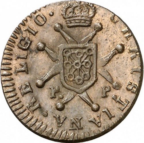 1 Maravedí Reverse Image minted in SPAIN in 1826 (1808-33  -  FERNANDO VII)  - The Coin Database