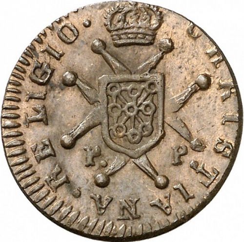 1 Maravedí Reverse Image minted in SPAIN in 1826 (1808-33  -  FERNANDO VII)  - The Coin Database