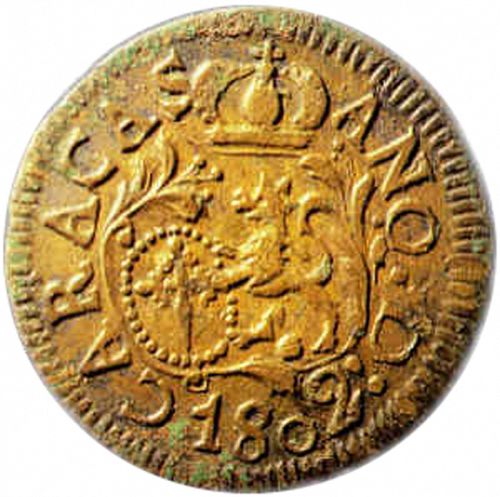 1 Octavo Obverse Image minted in SPAIN in 1802 (1788-08  -  CARLOS IV - Local Coinage)  - The Coin Database