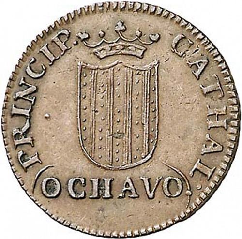 1 Ochavo Reverse Image minted in SPAIN in 1813 (1808-33  -  FERNANDO VII - Local coinage)  - The Coin Database