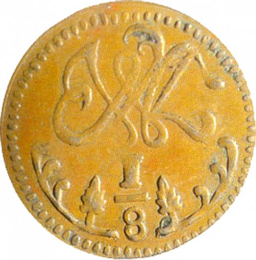 1 Octavo Reverse Image minted in SPAIN in 1814 (1810-22  -  FERNANDO VII - Independence War)  - The Coin Database