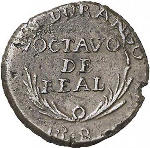 1 Octavo Reverse Image minted in SPAIN in 1818 (1810-22  -  FERNANDO VII - Independence War)  - The Coin Database