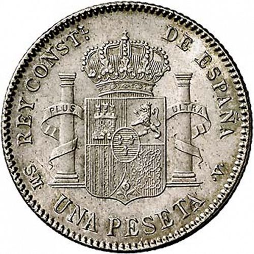 1 Peseta Reverse Image minted in SPAIN in 1901 / 01 (1886-31  -  ALFONSO XIII)  - The Coin Database