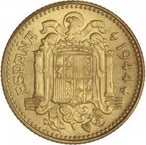 1 Peseta Reverse Image minted in SPAIN in 1944 (1936-75  -  NATIONALIST GOVERMENT)  - The Coin Database