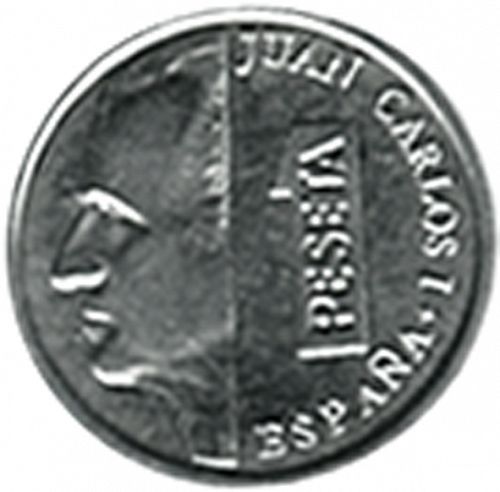 1 Peseta Obverse Image minted in SPAIN in 1991 (1982-01  -  JUAN CARLOS I - New Design)  - The Coin Database