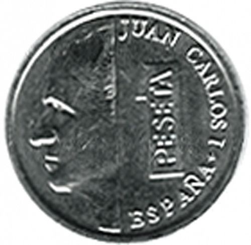 1 Peseta Obverse Image minted in SPAIN in 1992 (1982-01  -  JUAN CARLOS I - New Design)  - The Coin Database