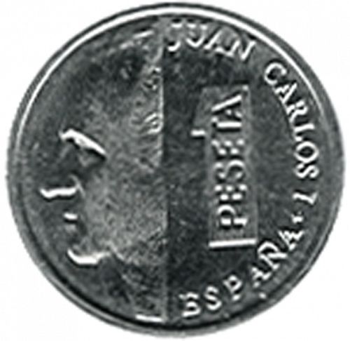 1 Peseta Obverse Image minted in SPAIN in 1994 (1982-01  -  JUAN CARLOS I - New Design)  - The Coin Database