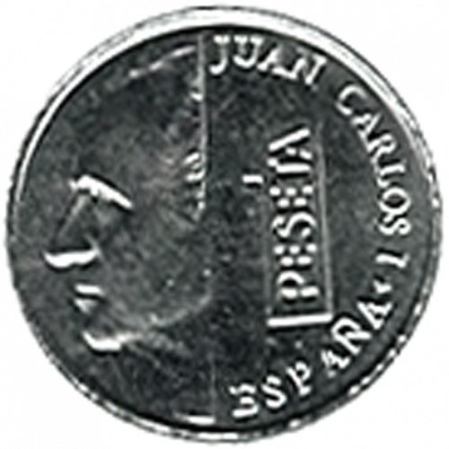 1 Peseta Obverse Image minted in SPAIN in 2000 (1982-01  -  JUAN CARLOS I - New Design)  - The Coin Database
