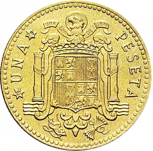 1 Peseta Reverse Image minted in SPAIN in 1975 / 80 (1975-82  -  JUAN CARLOS I)  - The Coin Database