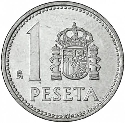 1 Peseta Reverse Image minted in SPAIN in 1987 (1975-82  -  JUAN CARLOS I)  - The Coin Database