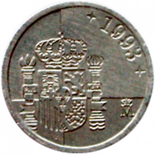 1 Peseta Reverse Image minted in SPAIN in 1993 (1982-01  -  JUAN CARLOS I - New Design)  - The Coin Database