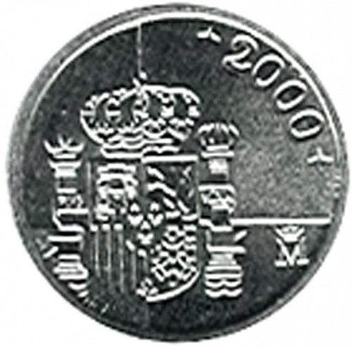 1 Peseta Reverse Image minted in SPAIN in 2000 (1982-01  -  JUAN CARLOS I - New Design)  - The Coin Database