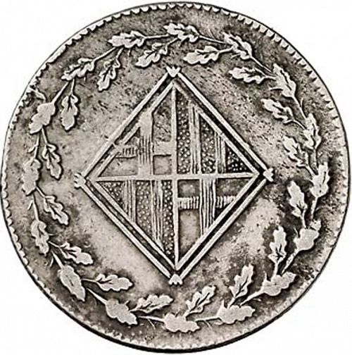 1 Peseta Obverse Image minted in SPAIN in 1809 (1808-13  -  JOSE NAPOLEON - Barcelona)  - The Coin Database
