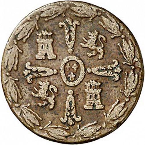 1 Quarto Reverse Image minted in SPAIN in 1815 (1808-33  -  FERNANDO VII - Local coinage)  - The Coin Database