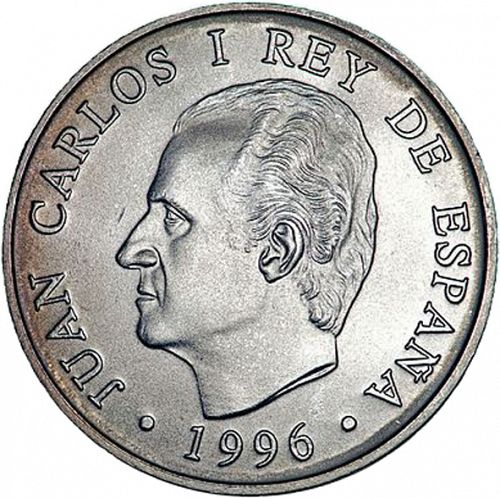 2000 Pesetas Obverse Image minted in SPAIN in 1996 (1982-01  -  JUAN CARLOS I - New Design)  - The Coin Database