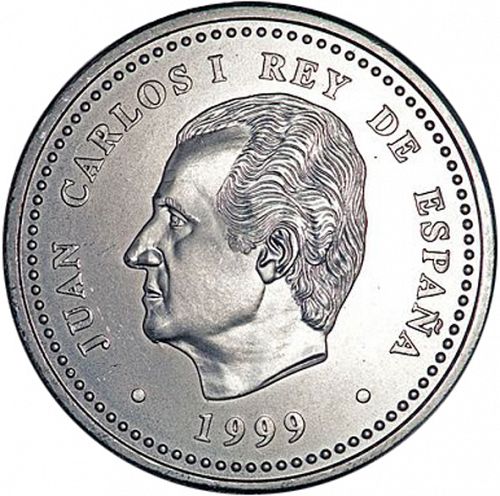 2000 Pesetas Obverse Image minted in SPAIN in 1999 (1982-01  -  JUAN CARLOS I - New Design)  - The Coin Database