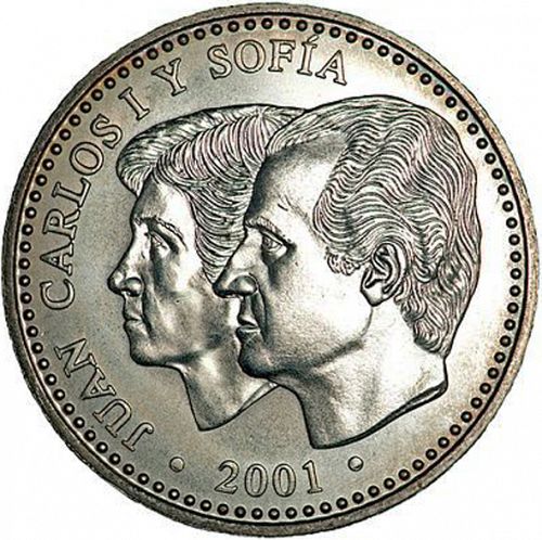 2000 Pesetas Obverse Image minted in SPAIN in 2001 (1982-01  -  JUAN CARLOS I - New Design)  - The Coin Database