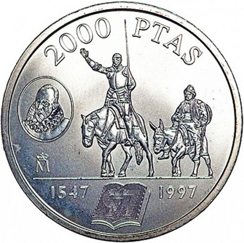 2000 Pesetas Reverse Image minted in SPAIN in 1997 (1982-01  -  JUAN CARLOS I - New Design)  - The Coin Database