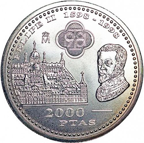 2000 Pesetas Reverse Image minted in SPAIN in 1998 (1982-01  -  JUAN CARLOS I - New Design)  - The Coin Database