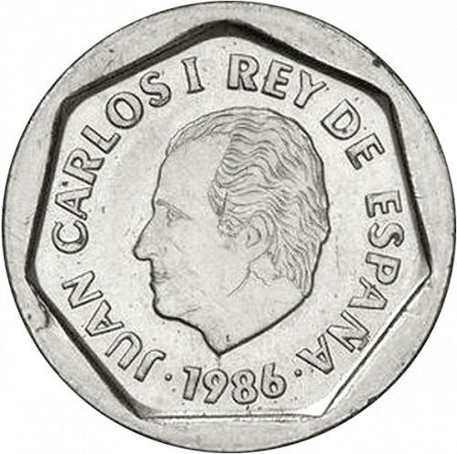 200 Pesetas Obverse Image minted in SPAIN in 1986 (1982-01  -  JUAN CARLOS I - New Design)  - The Coin Database