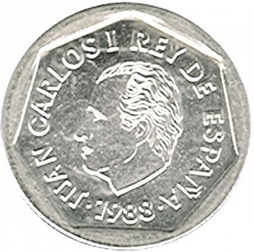 200 Pesetas Obverse Image minted in SPAIN in 1988 (1982-01  -  JUAN CARLOS I - New Design)  - The Coin Database