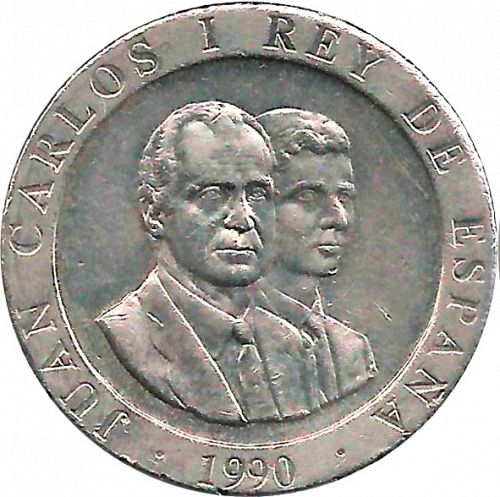 200 Pesetas Obverse Image minted in SPAIN in 1990 (1982-01  -  JUAN CARLOS I - New Design)  - The Coin Database