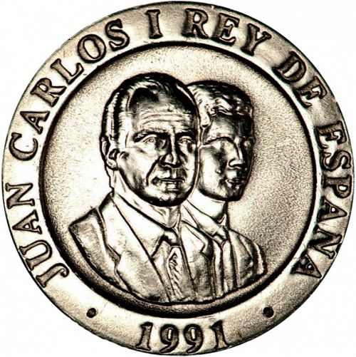 200 Pesetas Obverse Image minted in SPAIN in 1991 (1982-01  -  JUAN CARLOS I - New Design)  - The Coin Database