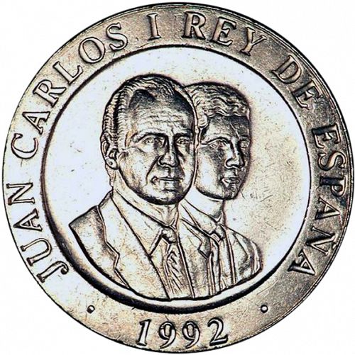 200 Pesetas Obverse Image minted in SPAIN in 1992 (1982-01  -  JUAN CARLOS I - New Design)  - The Coin Database