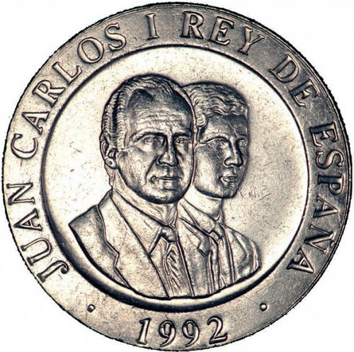 200 Pesetas Obverse Image minted in SPAIN in 1992 (1982-01  -  JUAN CARLOS I - New Design)  - The Coin Database
