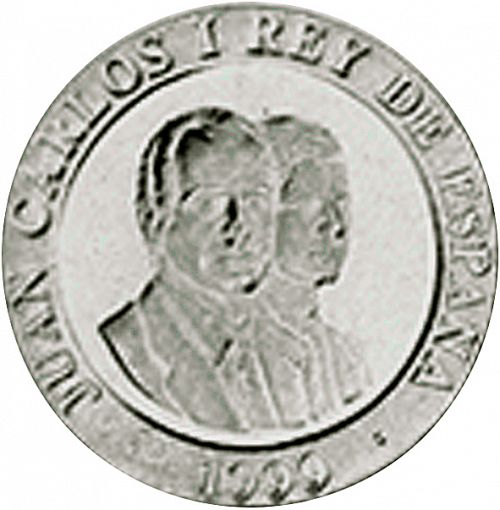 200 Pesetas Obverse Image minted in SPAIN in 1999 (1982-01  -  JUAN CARLOS I - New Design)  - The Coin Database