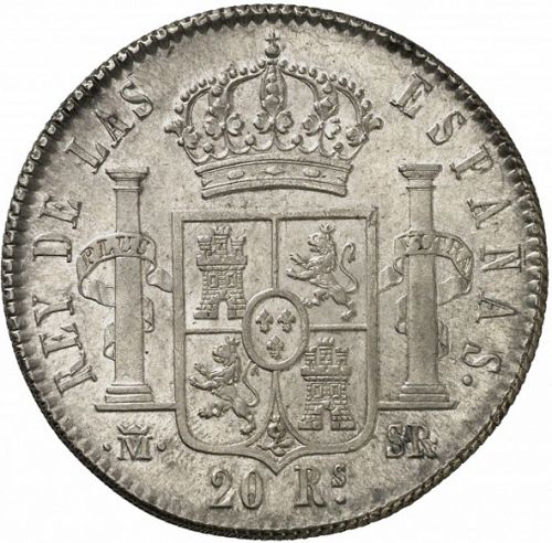 20 Reales Reverse Image minted in SPAIN in 1822SR (1821-33  -  FERNANDO VII - Vellon Coinage)  - The Coin Database