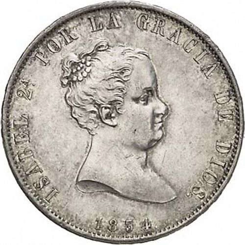 20 Reales Obverse Image minted in SPAIN in 1834NC (1833-48  -  ISABEL II)  - The Coin Database