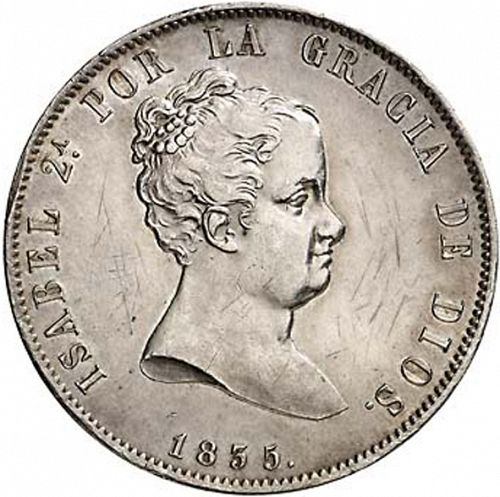20 Reales Obverse Image minted in SPAIN in 1835CR (1833-48  -  ISABEL II)  - The Coin Database