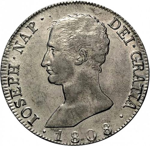 20 Reales Obverse Image minted in SPAIN in 1808AI (1808-13  -  JOSE NAPOLEON - Vellon cng.)  - The Coin Database