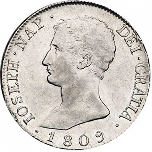 20 Reales Obverse Image minted in SPAIN in 1809AI (1808-13  -  JOSE NAPOLEON - Vellon cng.)  - The Coin Database