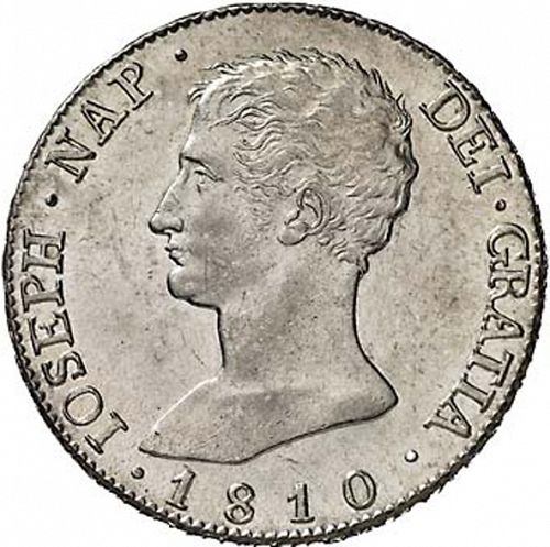 20 Reales Obverse Image minted in SPAIN in 1810AI (1808-13  -  JOSE NAPOLEON - Vellon cng.)  - The Coin Database