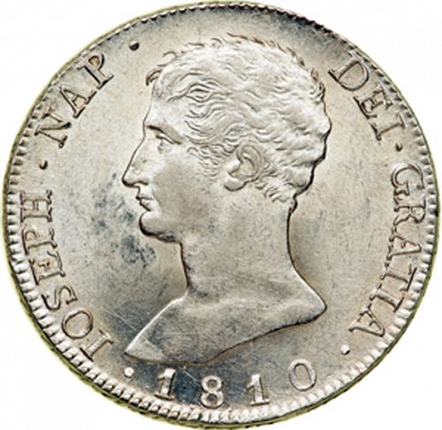 20 Reales Obverse Image minted in SPAIN in 1810IA (1808-13  -  JOSE NAPOLEON - Vellon cng.)  - The Coin Database