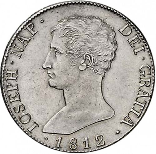 20 Reales Obverse Image minted in SPAIN in 1812AI (1808-13  -  JOSE NAPOLEON - Vellon cng.)  - The Coin Database