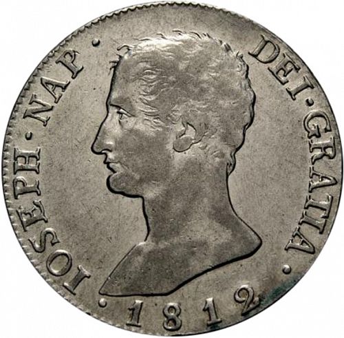 20 Reales Obverse Image minted in SPAIN in 1812LA (1808-13  -  JOSE NAPOLEON - Vellon cng.)  - The Coin Database