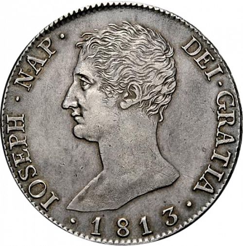 20 Reales Obverse Image minted in SPAIN in 1813RN (1808-13  -  JOSE NAPOLEON - Vellon cng.)  - The Coin Database