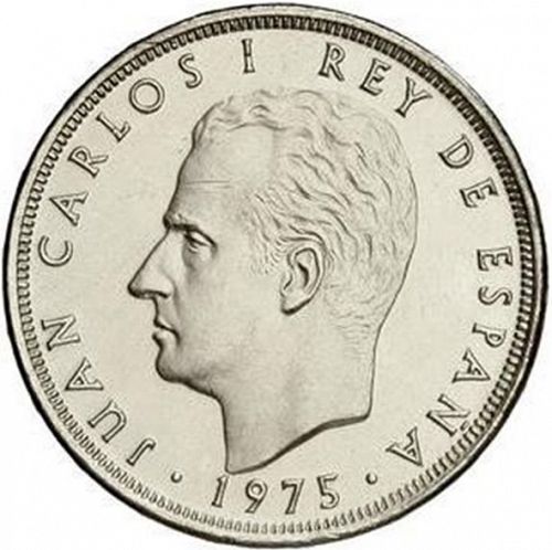 25 Pesetas Obverse Image minted in SPAIN in 1975 / 76 (1975-82  -  JUAN CARLOS I)  - The Coin Database