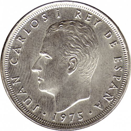 25 Pesetas Obverse Image minted in SPAIN in 1975 / 78 (1975-82  -  JUAN CARLOS I)  - The Coin Database