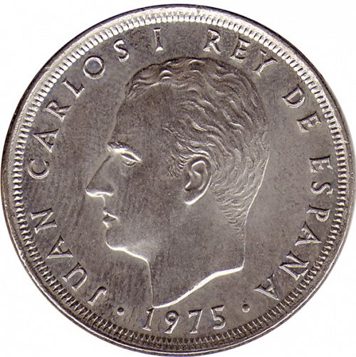 25 Pesetas Obverse Image minted in SPAIN in 1975 / 80 (1975-82  -  JUAN CARLOS I)  - The Coin Database