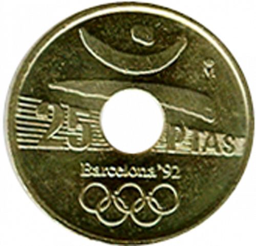25 Pesetas Obverse Image minted in SPAIN in 1991 (1982-01  -  JUAN CARLOS I - New Design)  - The Coin Database