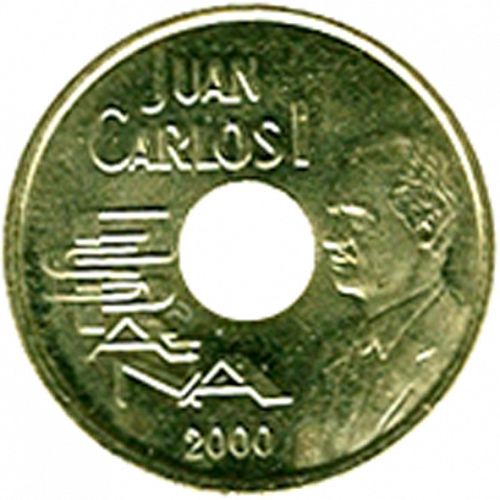 25 Pesetas Obverse Image minted in SPAIN in 2000 (1982-01  -  JUAN CARLOS I - New Design)  - The Coin Database