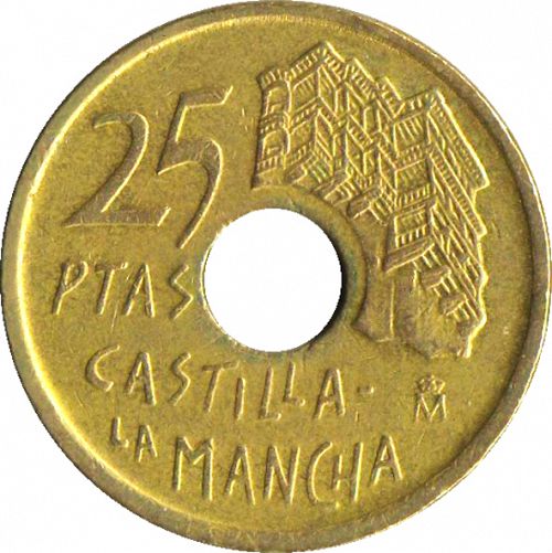 25 Pesetas Reverse Image minted in SPAIN in 1996 (1982-01  -  JUAN CARLOS I - New Design)  - The Coin Database