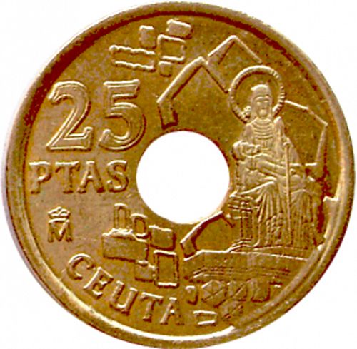 25 Pesetas Reverse Image minted in SPAIN in 1998 (1982-01  -  JUAN CARLOS I - New Design)  - The Coin Database